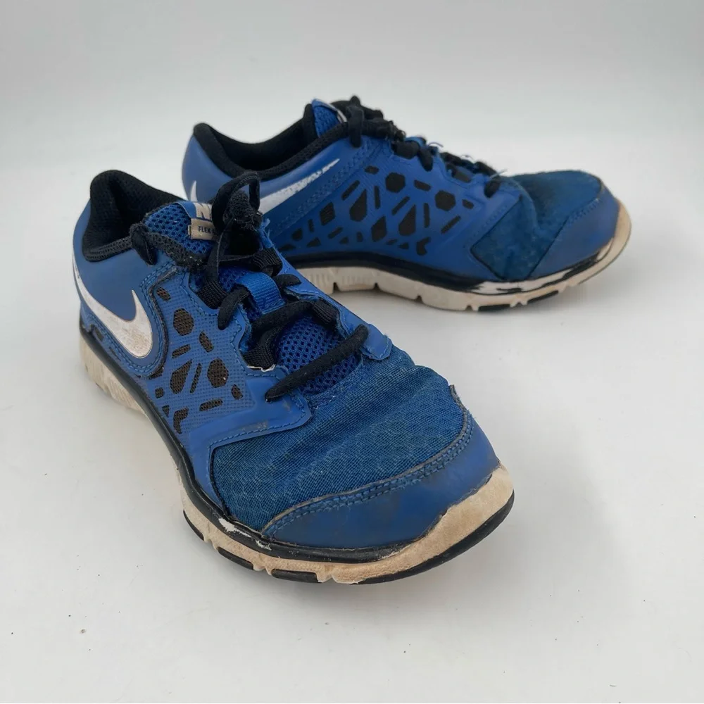 Nike Kids Flex Supreme TR4 Blue Black Sneakers - Size 2.5 Youth